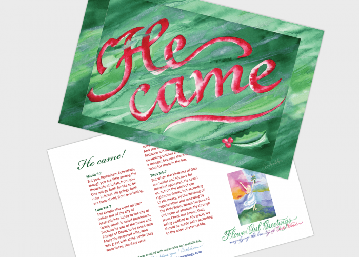 Christmas – He came